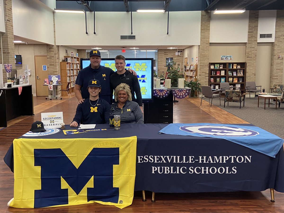 Congratulations to Tommy Szczepanski for signing with University of Michigan for Baseball!  We are so proud of you!