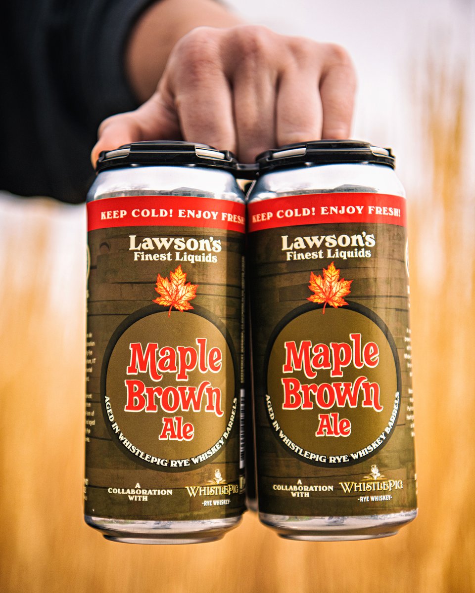 LawsonsFinest's tweet photo. Try our Maple Brown Ale! It was brewed in collaboration with @WhistlePigRye of Shoreham, VT. It’s made with Vermont maple syrup from Purinton Maple Farm of Huntington, VT and aged in WhistlePig Rye Whiskey barrels. It's in our Retail Store and Taproom. 🍂 https://t.co/MSThrzh5Xu