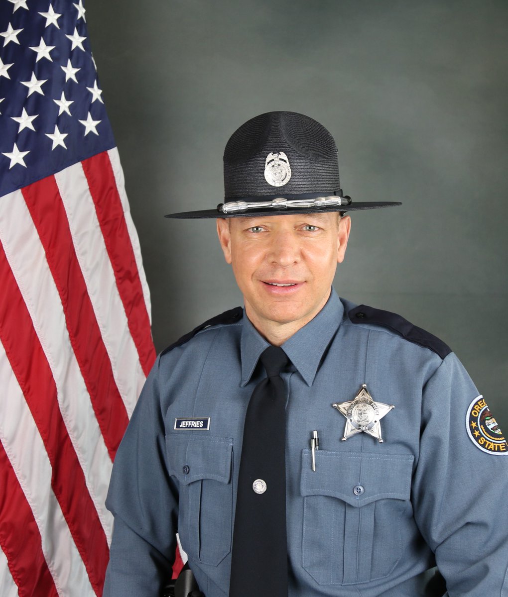 ORStatePolice's tweet photo. OSP Trooper, injured in the police incident on Hwy-30, identified as Trooper John Jeffries.   Trooper Jeffries started with OSP in March 2021, after retiring from FBI after 20 years.  Trooper Jeffries's duty stationed in St. Helens- https://t.co/4TLocizlFJ https://t.co/nueQOHJzUe