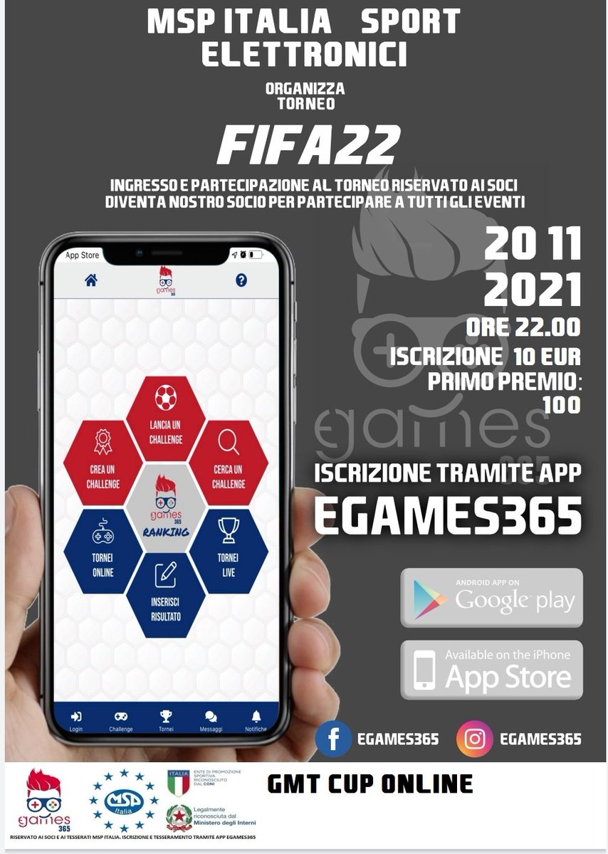 🏆 GMT FUTCUP 2V2 PS5

🗣 MAX 16 PLAYERS

💰 MONTEPREMO 140€

🗓 START 20/11 (20-21/11 GIRONI)

🗓 END 23/11 ( 22-23/11 FASI FINALI)

Per maggiori info:

⬇️⬇️⬇️
chat.whatsapp.com/LnGPQJ6vja48Br…

@rt_legendcup <a href="/chetorneo/">Chetorneo eSports</a> <a href="/ProclubsRT/">Pro Club ReTweets</a> <a href="/ILOVEPROCLUB1/">ILOVEPROCLUB1</a> <a href="/rtproclubitaly/">Pro-Club Italy</a> @itaEsportsRT