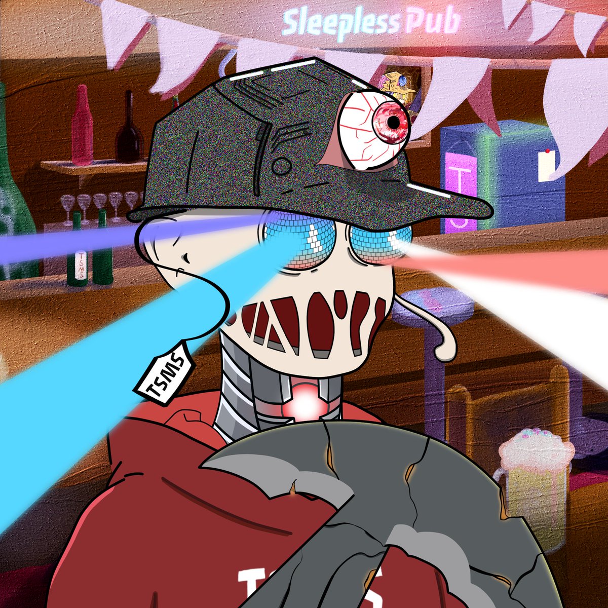 sleeplessmine's tweet photo. Some cyborg doing its job in the pub❗️

🎉 10 WL GIVEAWAY 🎉

- RETWEET 
- FOLLOW &amp; LIKE 
- TAG 4 FRIENDS 
- COMMENT BELOW, HOW MUCH DO YOU LIKE TO DRINK?

Duration:
12 hrs only 

#TSMS #NFT #NFTCommunity #BAYC #MAYC #nftart https://t.co/hMc3HnwCwP