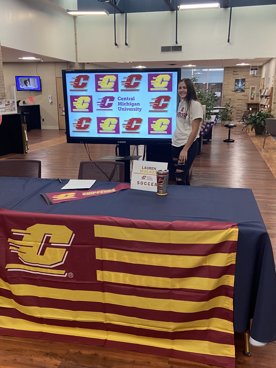 Congratulations to Lauren Walker for signing to play Soccer at Central Michigan University!  We are so excited for you!