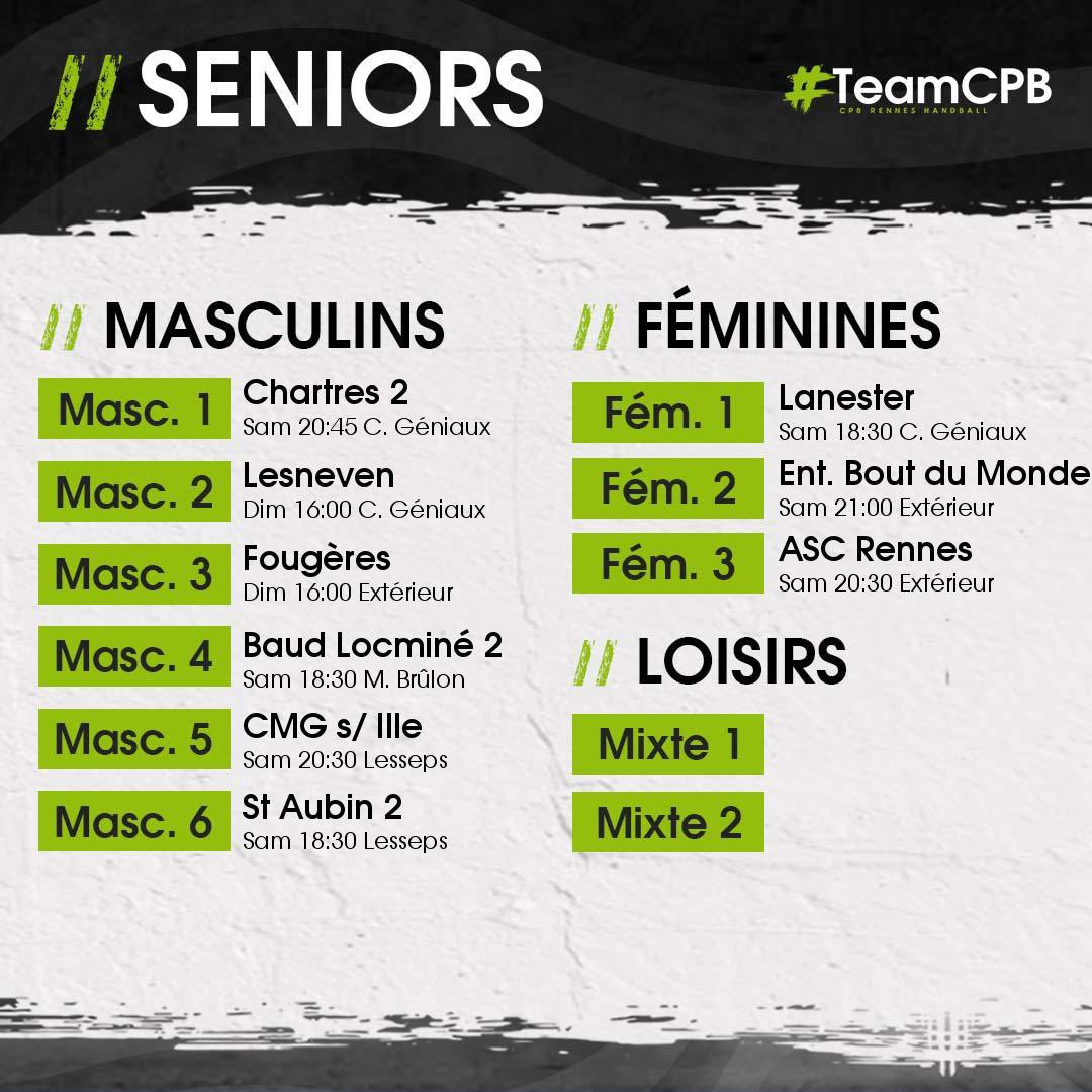 cpbhand's tweet photo. ➡️🗓 #ProgrammeDuWeekEnd
Découvrez ci-dessous le programme de la #TeamCPB pour ce week-end 🤾🏼⤵️
#Rennes #Handball https://t.co/lqDaaCBXMD