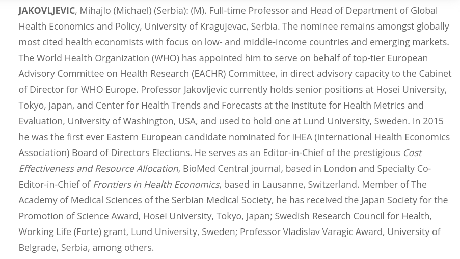 TWASnews's tweet photo. Congratulations to newly elected #TWASFellow #MihajloJakovljevic of #Serbia, with the University of Kragujevac! He will be a #Fellow in #TWAS #SocialAndEconomicSciences section, starting in #January 2022.
https://t.co/cu5b4HoiHz
#TWASGeneralConference https://t.co/5lyQBaAmu2