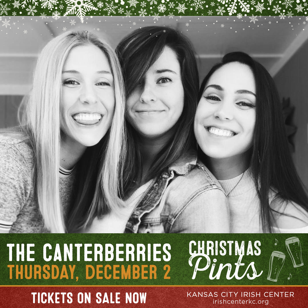 IrishCenterKC's tweet photo. THE CANTERBERRIES - If you saw these ladies in August at the Center or at Irish Fest, you know - this is can't miss! Join us as we celebrate the season with amazing music, great friends and warm (or cold) drinks!

TICKETS: https://t.co/CNz64UFKa7

#thecanterberries #kcirish https://t.co/NMjZqSMD1O