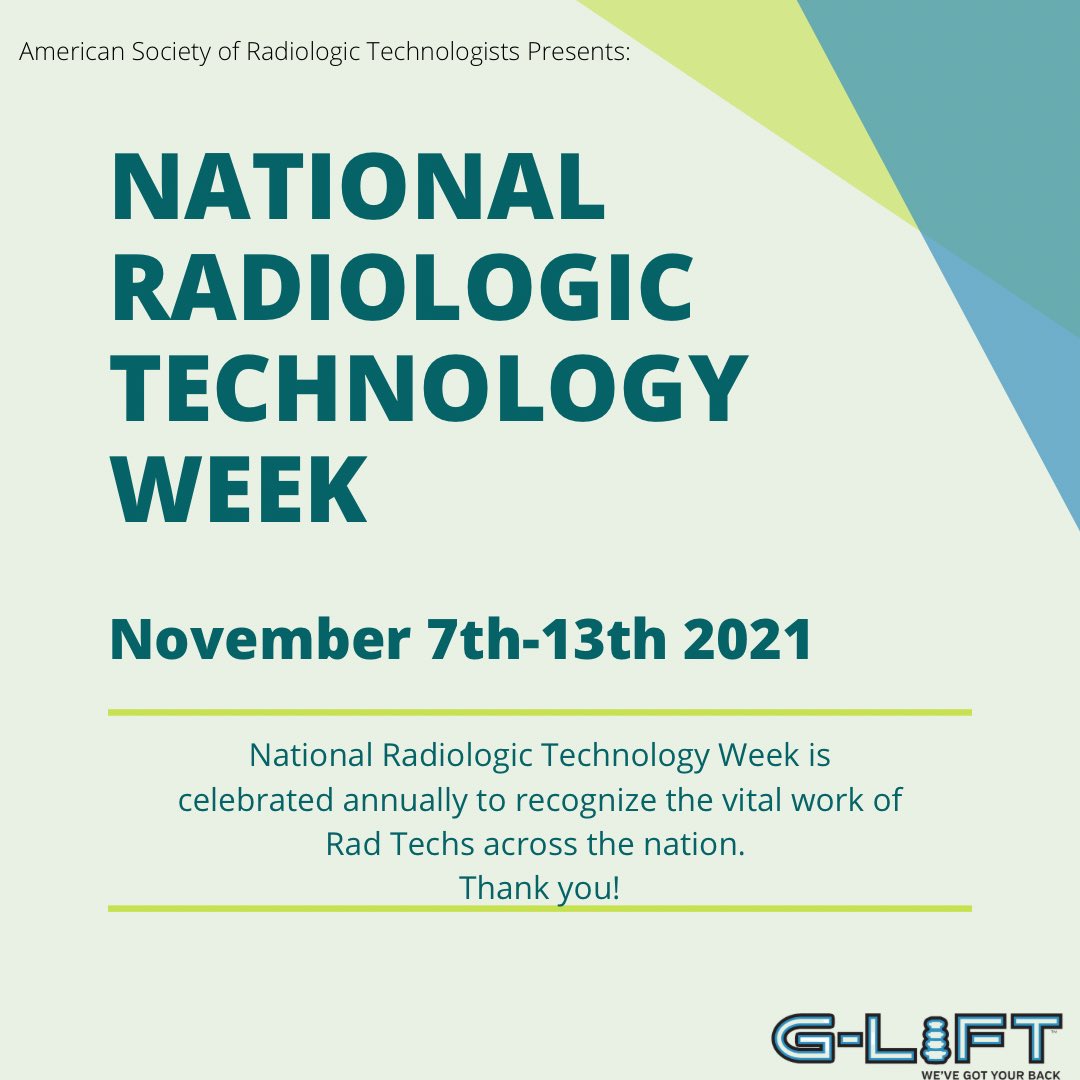 theglift's tweet photo. Happy National Radiologic Technology Week to all the Rad Techs across the nation! 

Our goal at G-LIFT is to care for you the way that you care for us. Thank you for all that you do! 

#radtechweek #interventionalradiology #nationalradiologictechnologyweek #healthcare https://t.co/ABKhafy2vY
