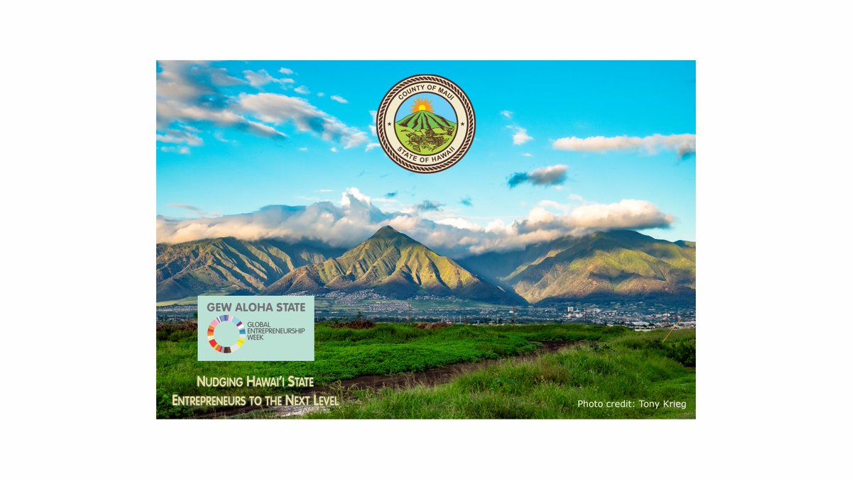 GEWAlohaState's tweet photo. Fri, Nov 12!🥳#GEWAlohaState2021 #GEW2021 5th day arrived for both😊#CountyofMaui😊#CityandCountyofHonolulu!
#Maui joins #GEWAlohaState for the SECOND time w/
1) 2 events, HST 9:30AM &amp; 11AM: https://t.co/4dL7eknAEQ
2) 4 talk-stories w/ #MauiCounty #Entrepreneurs 
3) Proclamation https://t.co/CjfW3hkUEJ
