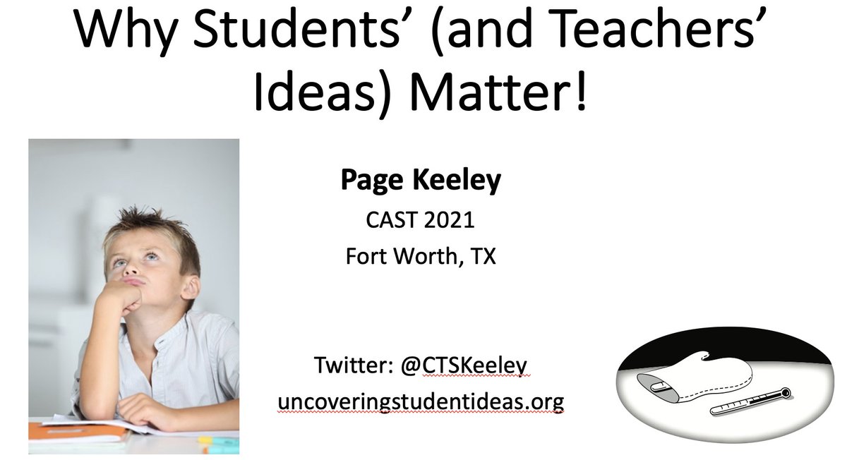 susanpagekeeley's tweet photo. The best teaching draws on the best evidence! Evidence of what all students know or do not know, where their ideas come from, and response activities that support conceptual change. See you at 1 PM in CC 202A #statcast21 #CAST21 https://t.co/fnAzsQOXNj