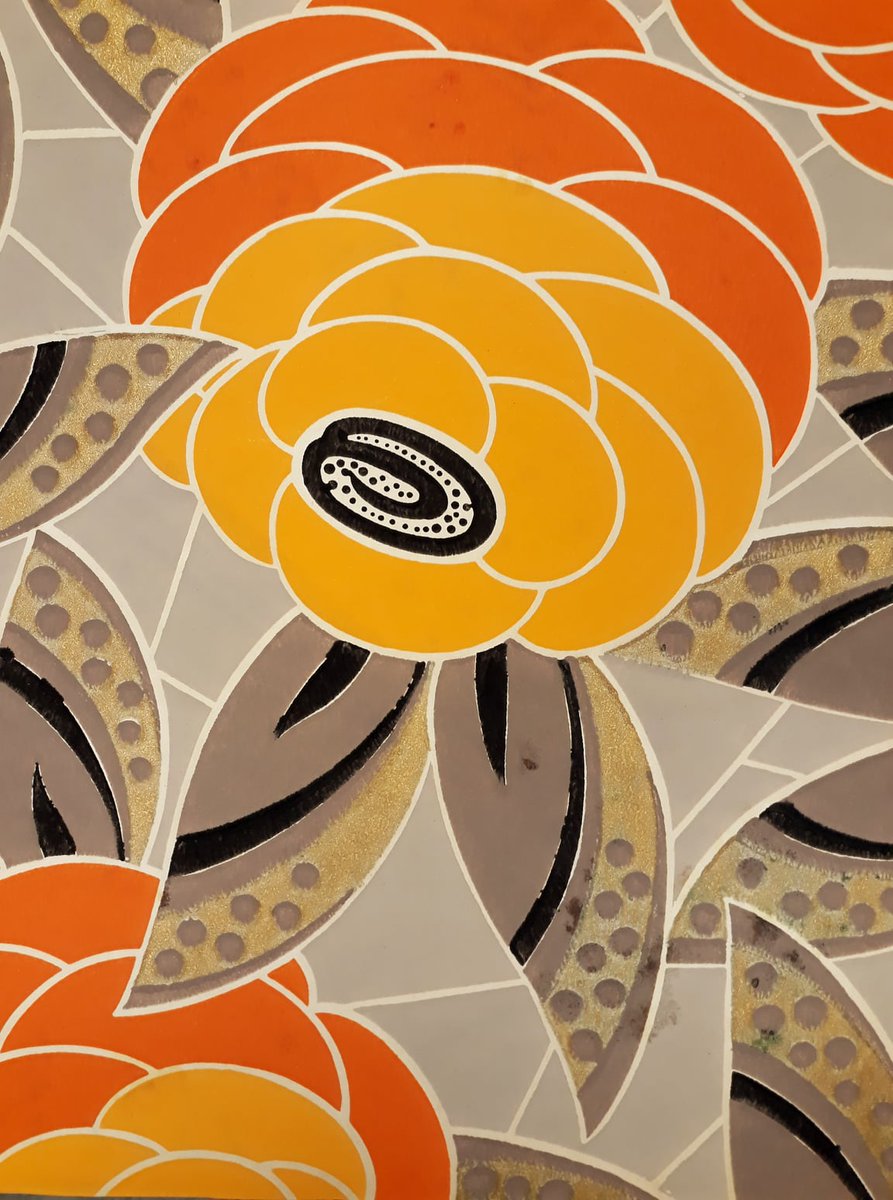 bibforney's tweet photo. Vous aimez les couleurs de l'automne ? Voici quelques motifs de papiers peints des établissements parisiens Gaillard-Motel en 1932 🍂🍁 https://t.co/K9q4WX6lcB