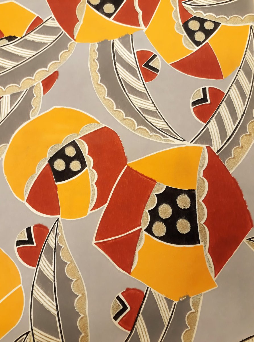 bibforney's tweet photo. Vous aimez les couleurs de l'automne ? Voici quelques motifs de papiers peints des établissements parisiens Gaillard-Motel en 1932 🍂🍁 https://t.co/K9q4WX6lcB
