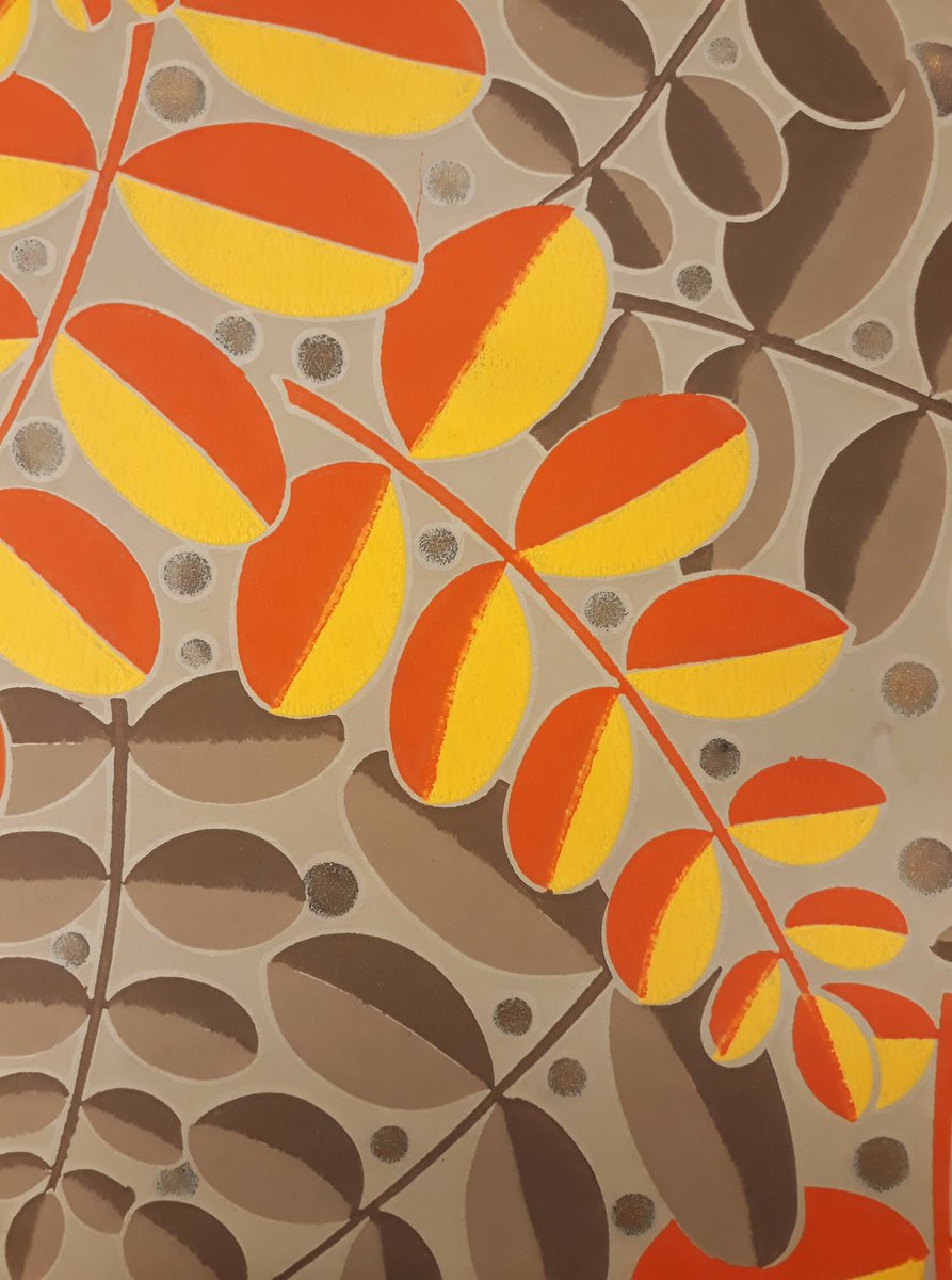 bibforney's tweet photo. Vous aimez les couleurs de l'automne ? Voici quelques motifs de papiers peints des établissements parisiens Gaillard-Motel en 1932 🍂🍁 https://t.co/K9q4WX6lcB