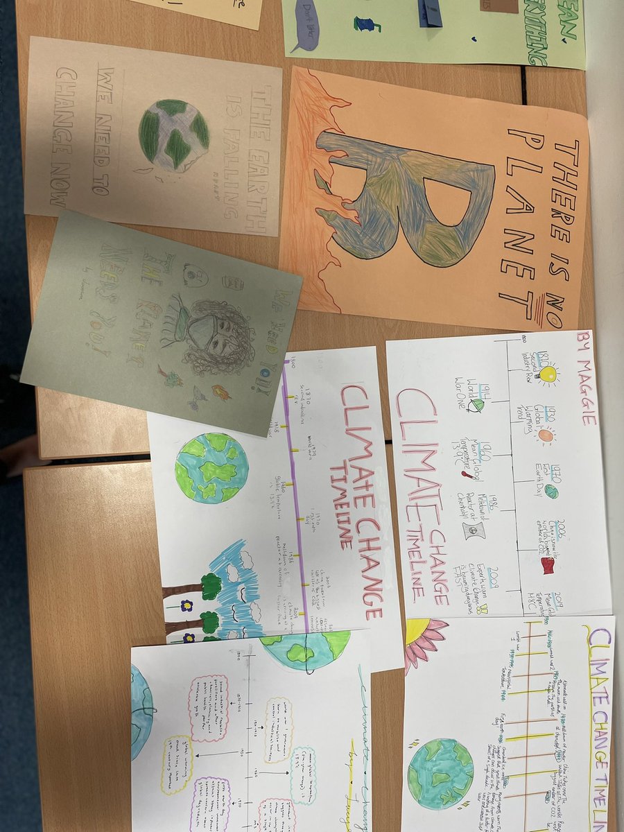 Some fantastic work produced by S1 this week whilst learning about the history of climate change and climate protests 🌍📚 #COP26