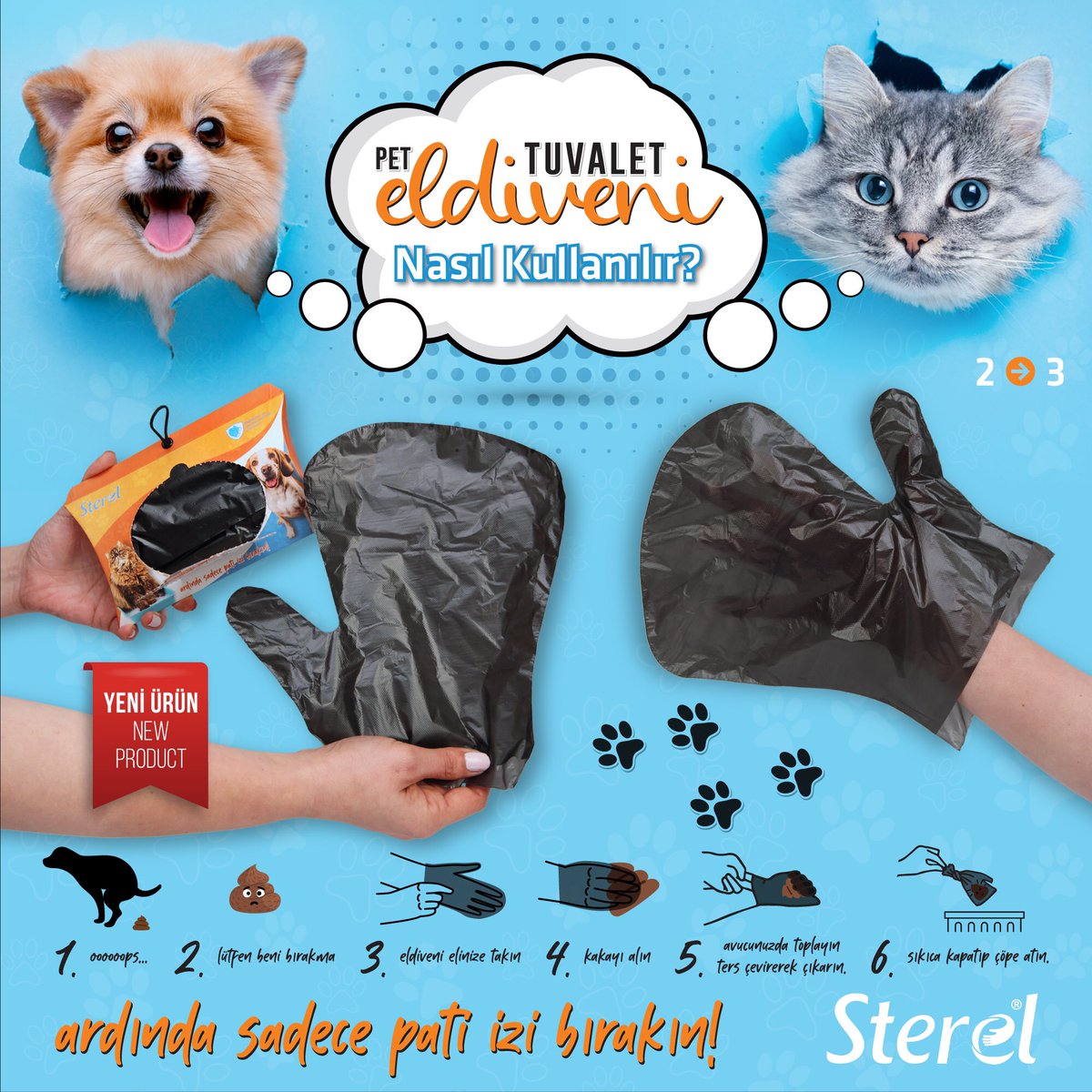 SterelCompany's tweet photo. ÇEKİLİŞ VAR!
20 kişiye 2 paket “Pet Tuvalet Eldiveni” Hediye!!! YENİ ÜRÜN!!!

Nasıl katılısınız?
* @sterelcompany bu hesabı takip edin.
*Bu paylaşımı beğenin.
*Bu paylaşımın yorumuna 2 arkadaşınızı etiketleyin.

Koşullar &amp; Kurallar:
*Her hesap bir kez katılabilir.
…+ https://t.co/4ZAD0BXxWX