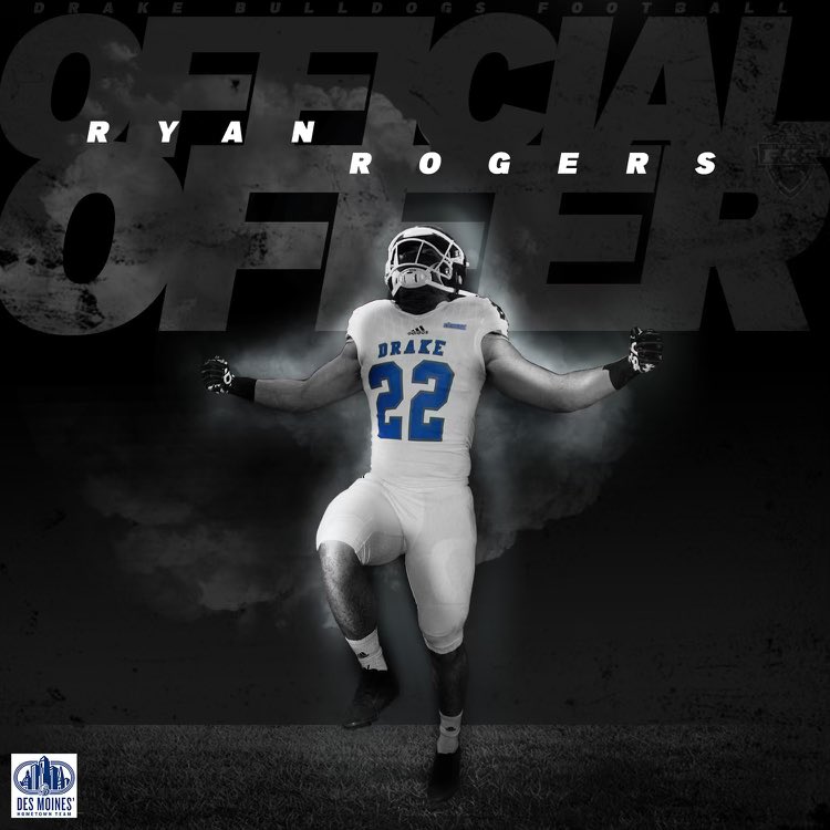 theryanrogers74's tweet photo. Super excited to announce I have received another Division 1 offer to play for Drake University 🐶 Thank you to @coachsflynn and @DrakeBulldogsFB for your support @CalHighFootball @DannyCalcagno
@BrandonHuffman @westcoastpreps_ https://t.co/BE9uMSCygt