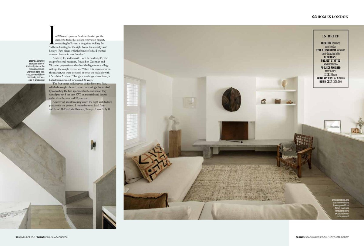 deDraftLondon's tweet photo. Take a peep at this great AC Residence spread in Grand Designs Mag. Nov issue. Thx to #rebeccafoster for the great feature.
1/2
#londonrefurb #londonextension #dontmoveimprove #ineedanarchitect https://t.co/YDDFYMOj5T