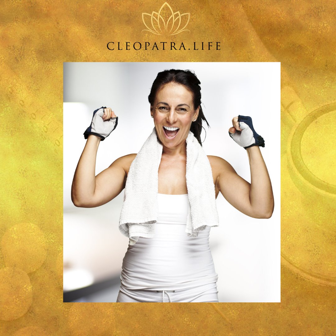 Live_Cleopatra's tweet photo. You can easily talk yourself out of a workout, but not is you have a standing commitment to workout with a girlfriend. (do aerobic and weights). Women who exercise are 45% less likely to develop Alzheimer’s. 
#CleopatraLife
#WomensHealth
#Exercise
#Menopause
#Perimenopause https://t.co/rmQsnC70Be