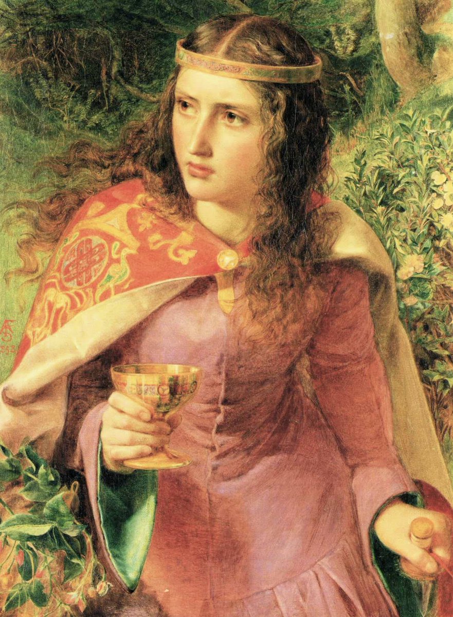 archaeologyart's tweet photo. Queen Eleanor by Pre-Raphaelite artist Frederick Sandys. 1858, oil-on-canvas. https://t.co/DwIVuUO9zG