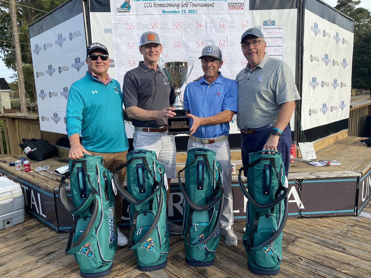 Hackler Course at Coastal Carolina University (@hacklercourse) on Twitter photo Happy Homecoming, Chanticleers! Thank you to the <a href="/CoastalAlumni/">Coastal Alumni</a> association for the amazing CCU Homecoming Golf Tournament! A big congratulations to our winning team of Mike Pruitt, Ricky Grice, Frank Talotta and Mark Clemons! #ccuhomecoming #TealNation Happy Homecoming, Chanticleers! Thank you to the <a href="/CoastalAlumni/">Coastal Alumni</a> association for the amazing CCU Homecoming Golf Tournament! A big congratulations to our winning team of Mike Pruitt, Ricky Grice, Frank Talotta and Mark Clemons! #ccuhomecoming #TealNation