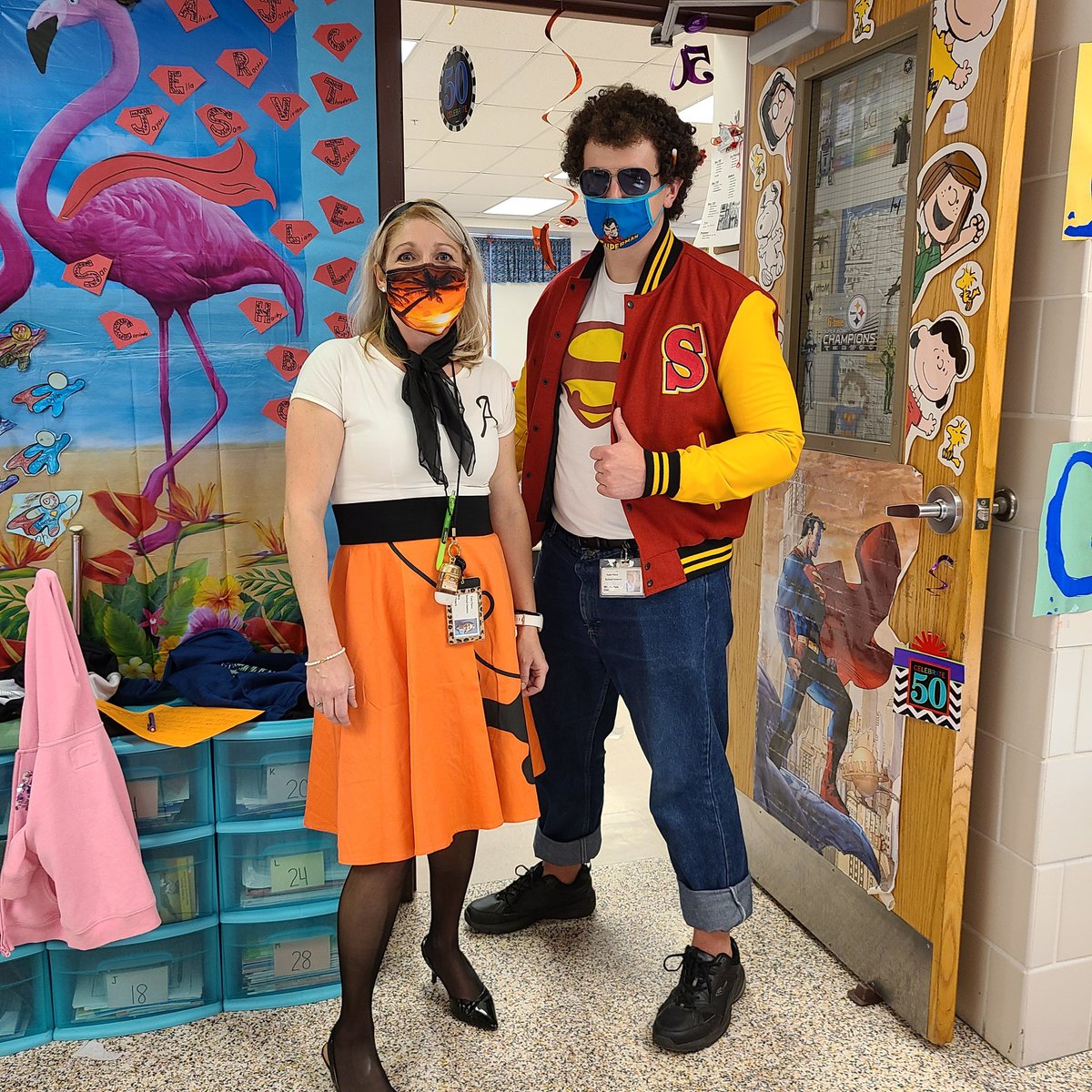 HHeatherschrack's tweet photo. We had so much fun celebrating the 50th day of school in Kindergarten &amp; 1st grade! We learned about music, dance, toys, cars, entertainment, and games including hulu hoops &amp; bowling. #OneJefferson @EPSDJefferson https://t.co/itAOvoQauZ