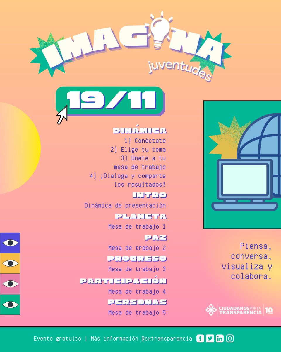 CxTransparencia's tweet photo. ¡Es oficial! 🙌 Nos vemos este 19 y 20 para imaginar la mejor versión de #QuintanaRoo.
Invitamos a las y los jóvenes Quintanarroenses a participar en este espacio de intercambio de ideas y co-creación.
¡Cupo limitado! Inscripción e info aquí 👉 https://t.co/nW3ZMdni4I https://t.co/Pi5ItnaeHo