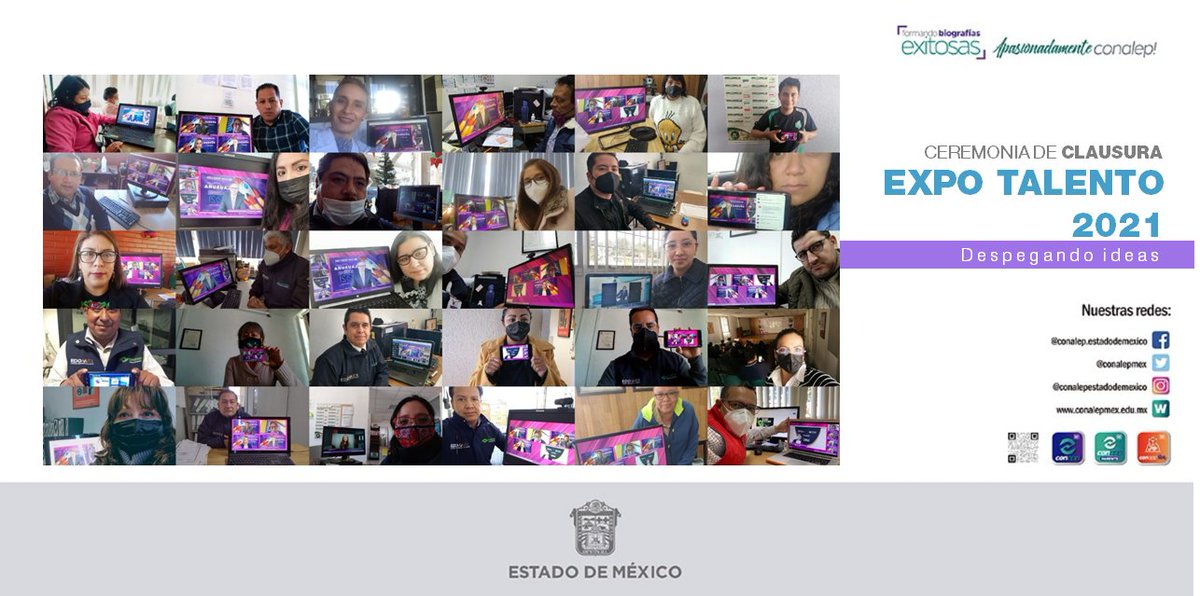Conalep_Edomex's tweet photo. El Mtro. @Enrique_MenV clausuró la #ExpoTalento2021 premiando a las y los ganadores. Magno evento que contó con la visita de más de 50,000 internautas en las distintas secciones de la plataforma virtual, #DespegandoIdeas
@CONALEP_Mex @IM_Emprendedor
#ApasionadamenteCONALEP https://t.co/PNTFNbyOeO