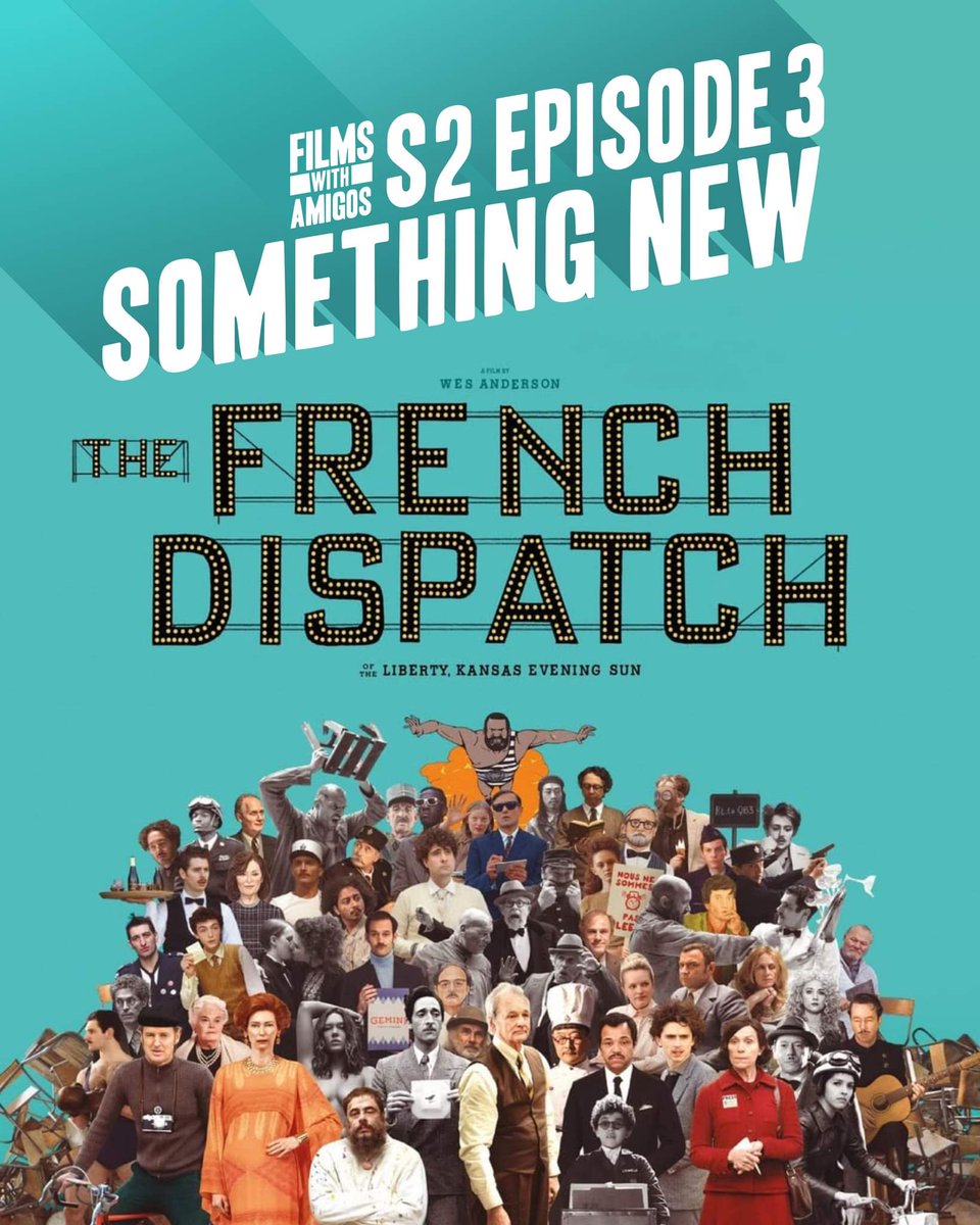FilmsAmigos's tweet photo. S02 EP03 - The French Dispatch is now live! This episode finds the Amigos entering the world of journalism told through the mind of Wes Anderson. It has a lot to offer but how does it stack up against the rest of Anderson's work? #FrenchDispatch #film https://t.co/znzxh4ynQE