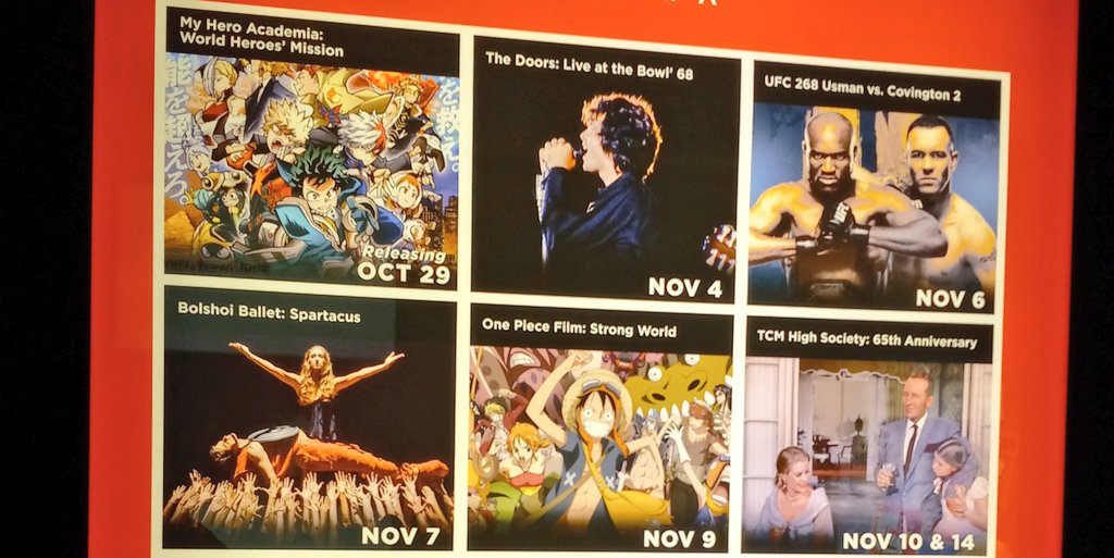EndlingEmber's tweet photo. Wish I did an #anime on the big screen double with #WorldHeroesMission and #StrongWorldThrowback. Getting to the point we can do double anime features in theaters again. #MHAWHM played the same week Lupin 50th and #HowlsMovingCastle were in theaters too.
#OnePiece
#MyHeroAcademia https://t.co/6Efe4T8fez
