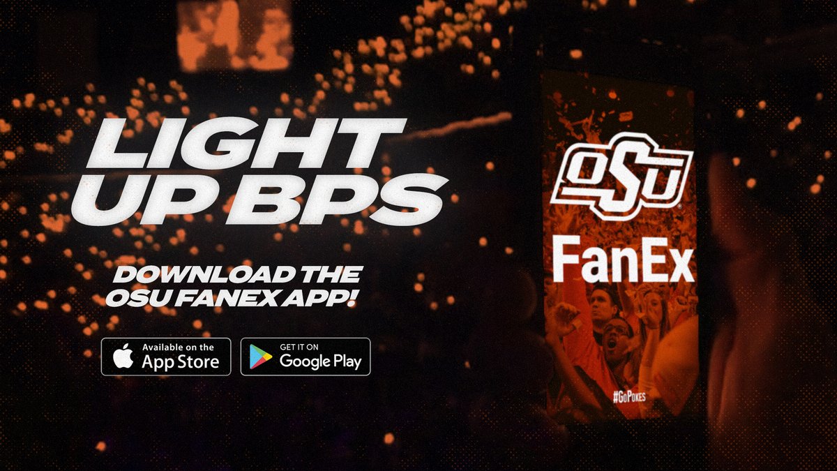 OSUAthletics's tweet photo. Let's light up BPS. Download this app to join our custom light show during Friends in Low Places.

Apple 👉 https://t.co/QMycRoAoJv
Google 👉 https://t.co/7n7qoMYJIu

#LetsRide I #GoPokes https://t.co/zKu1tVthJV