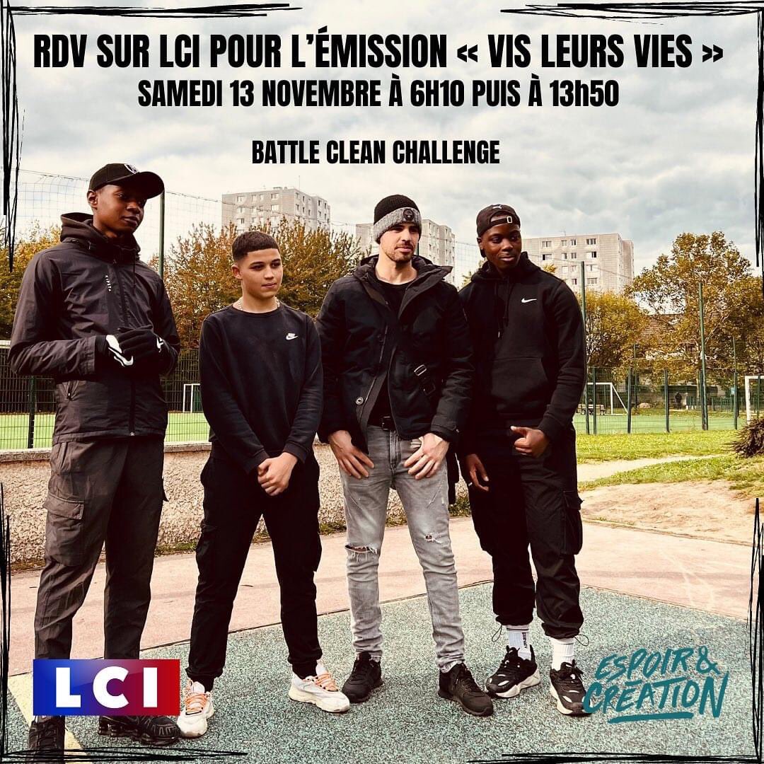 usrofficiel's tweet photo. PASSAGE À LA TÉLÉVISION📺

On vous donne rendez-vous samedi 13/11 à 6h10 puis à 13h50 sur @lciofficiel pour l’émission @visleursvies sur notre Battle Clean Challenge à Saint-Denis avec l’association @nuage_saintdenis ‼️🌎

#lci #emission #espoiretcreation #cleanchallenge￼ https://t.co/PubreF3Ps2