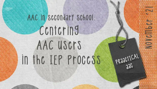 Shared by our friends <a href="/PrAACticalAAC/">Carole Zangari</a> this blogpost is, "focusing on supporting students using #AAC during their high school years." #IEPS #TeensWhoUseAAC 
assistivewa.re/3kt1Fy6