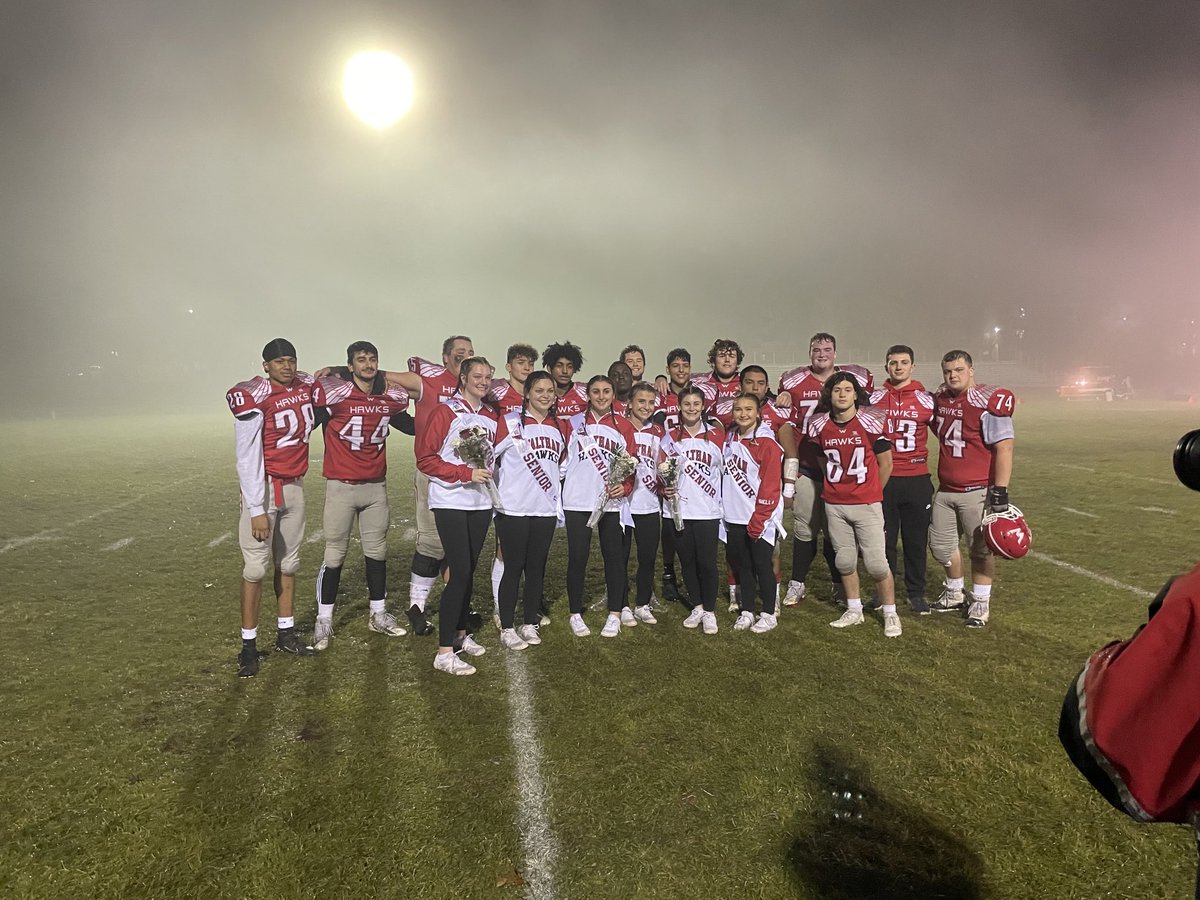 Hawks Senior Night Game best of luck to all our seniors in their final home game ⁦<a href="/WalthamHS/">Waltham High School</a>⁩