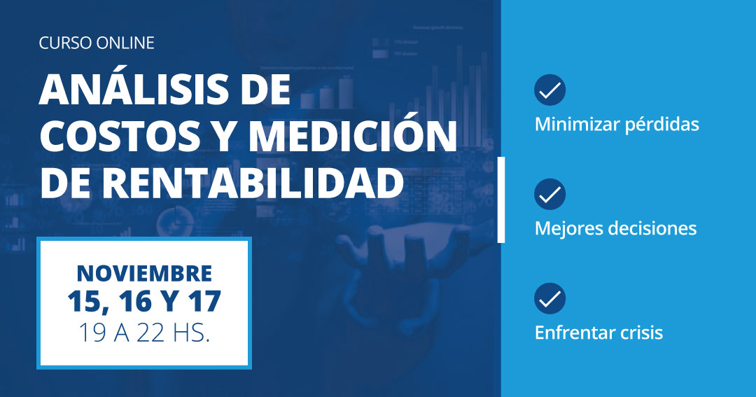 CamaraRectifica's tweet photo. Nuevo curso online: ANÁLISIS DE COSTOS Y MEDICIÓN DE RENTABILIDAD
15, 16 y 17 de noviembre - 19 a 22 hs.

- Mejorar la toma de decisiones
- Minimizar pérdidas 
- Superviviencia del negocio
- Enfrentar crisis con más herramientas

Inscríbase ingresando en https://t.co/0iypnJ1egL https://t.co/84iWGhlfHQ