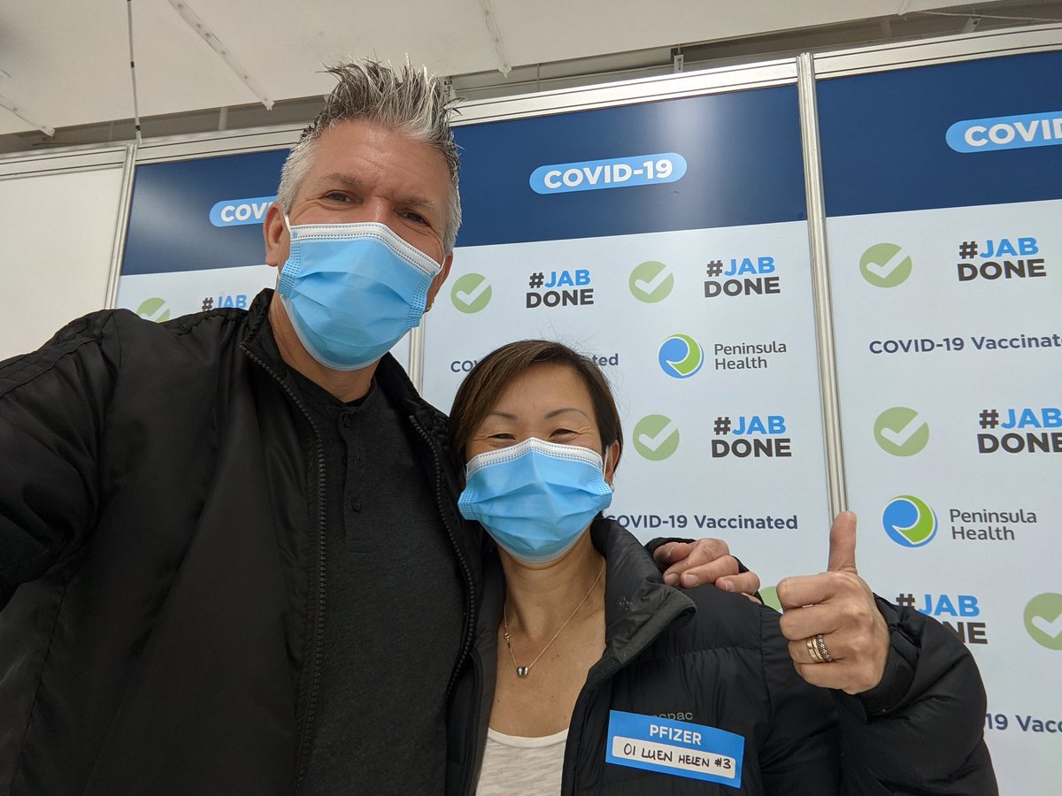 tfmeier's tweet image. Not only #jabdone @peninsulahealth but even first booster looked away. The only way out 💪🏽🏆