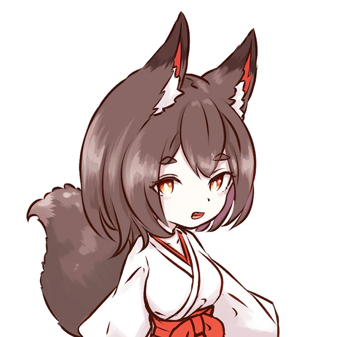 #フリーアイコン #巫女
Please feel free to use it as a free icon.🦊🖋 