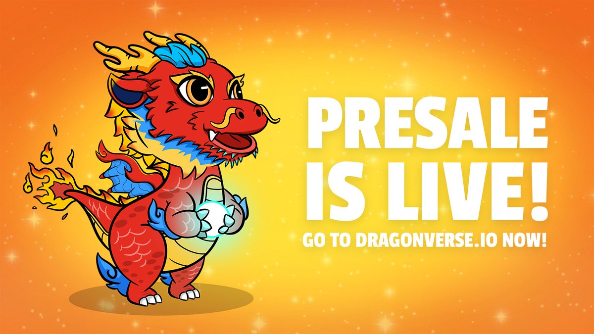 thedragonverse's tweet photo. PRESALE IS LIVE! 🔥🚀

Whitelisted members, get your dragon here ⬇️
https://t.co/LtF4DtC4fo

-----
Public sale 13th of November, 2PM EST
Join our discord: https://t.co/agKNc5uJGP https://t.co/VsFV5dmyxs
