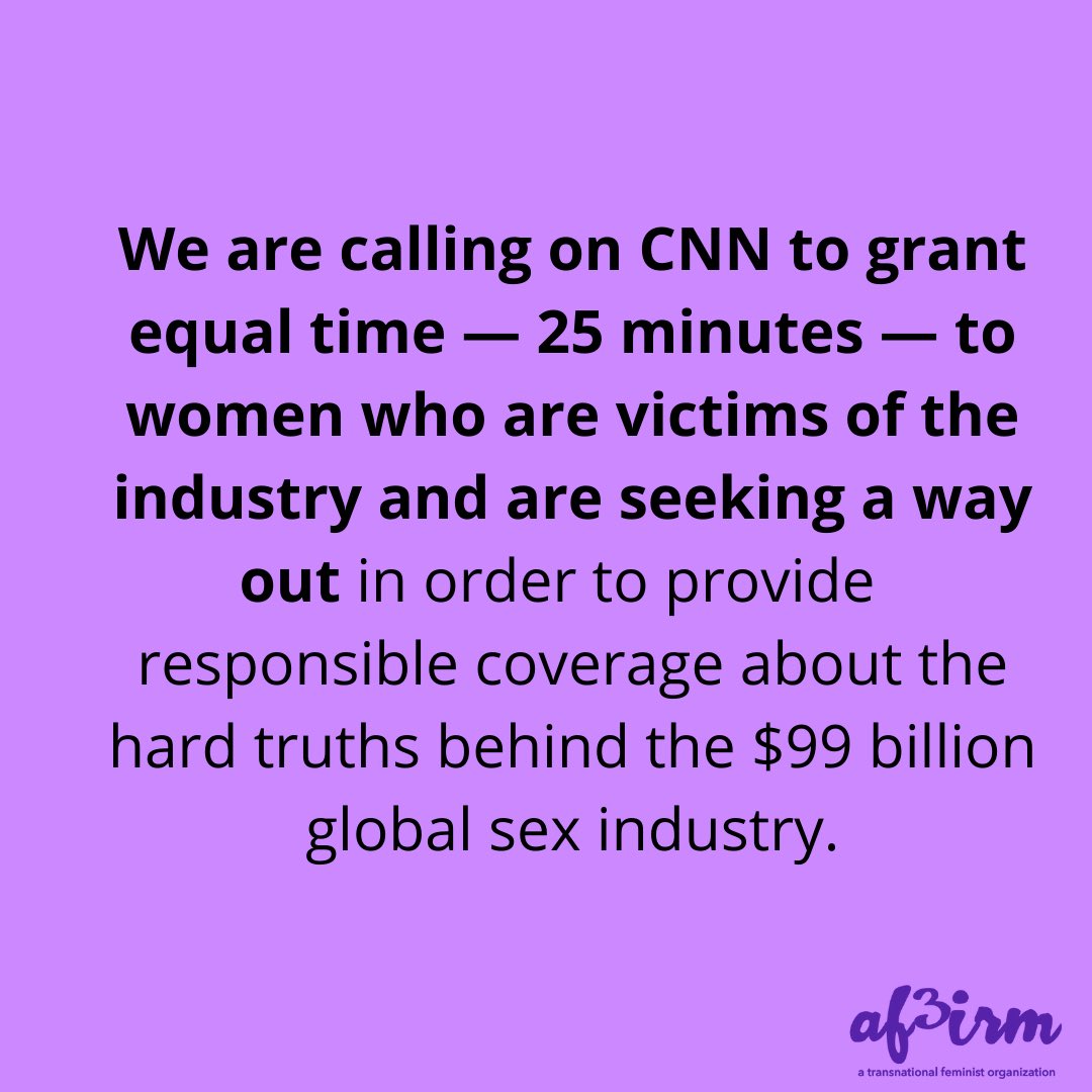AF3IRM's tweet photo. Corporate media rarely admits wrongdoing. This is a victory for the movement we are building to support the liberation of women from the sex trade. #WorldsOldestOPPRESSION #PurpleRoseCampaign #SurvivorsNotCriminals https://t.co/EFTaDv7L39