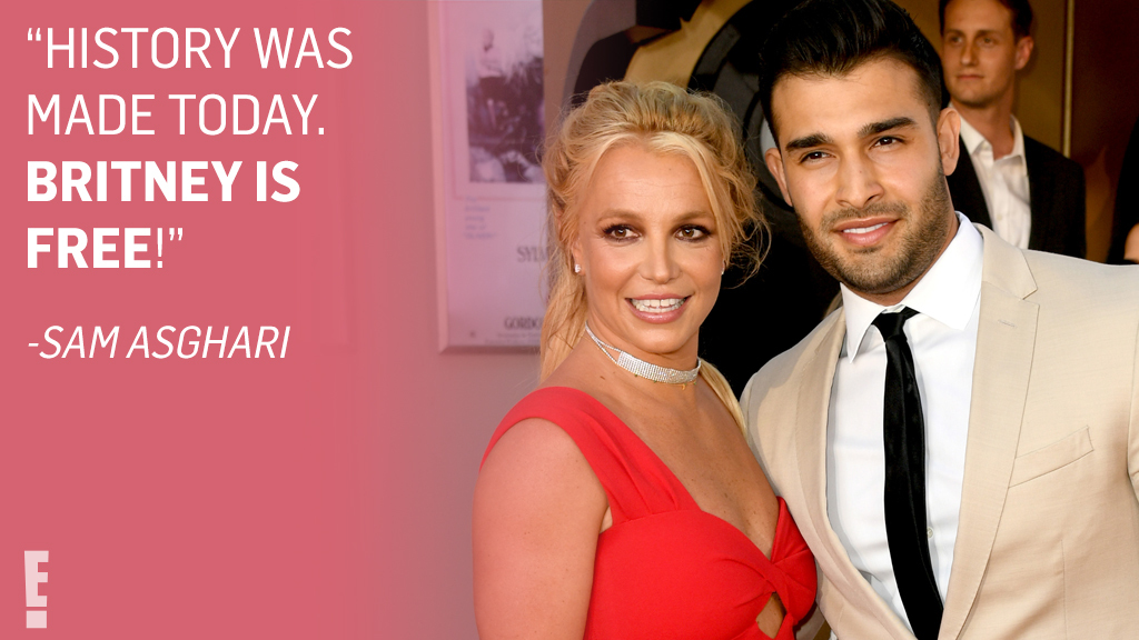 enews's tweet photo. Loved ones, friends and fans are celebrating the official end of Britney Spears' conservatorship: https://t.co/axn97XzCv1 https://t.co/dM1fikGcqQ