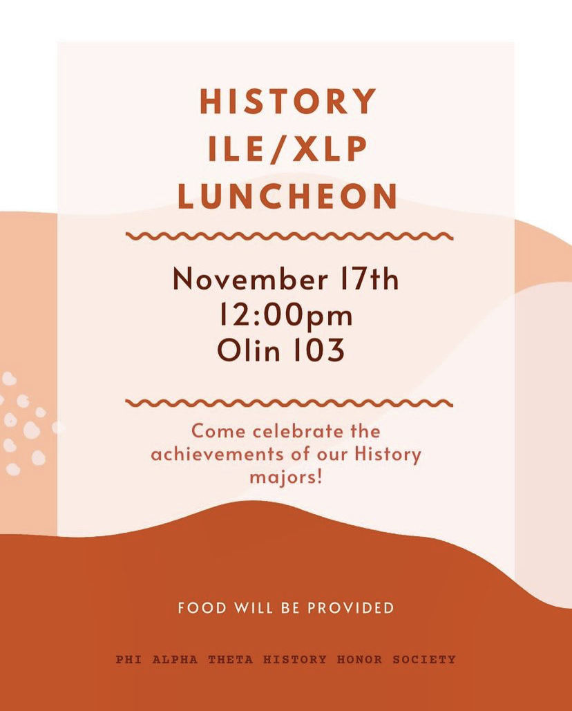 UrsinusHistory's tweet photo. Historians! Come celebrate your colleagues achievements and learn what you can do as a history major during your time at Ursinus at the XLP luncheon! https://t.co/BX3Y6DR1FL