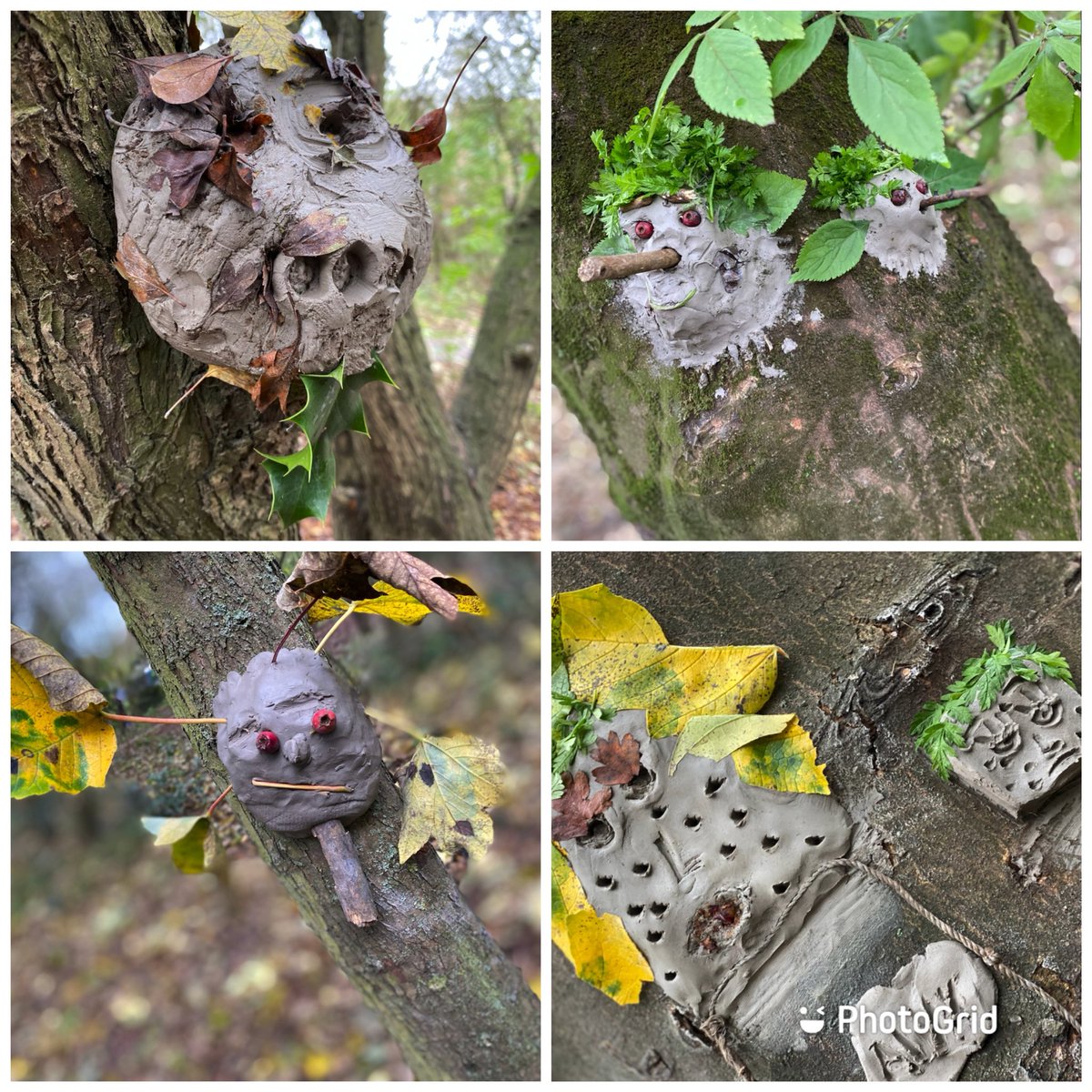 misswatsonAK's tweet photo. #forestschool #clayfaces #treefaces the imagination and creativity wowed me today along with feeling so proud of how stuck in they got into creating their masterpiece! 👍🏽🥰 @AlthorpeKeadby https://t.co/F4DBUS4LjO