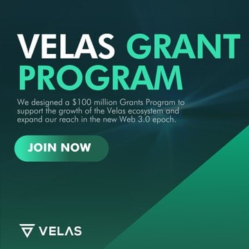 زاد برنامج منح فيلاس من 5  إلى 100 مليون دولار. يتيح لنا ذلك زيادة المدخول المحتمل للمشاريع بشكل كبير على النظام البيئي لفيلاس Velas والتأكد من حصول كل منها على الدعم المالي الذي تتطلبه.

لمزيد من التفاصيل:
docs.velas.com