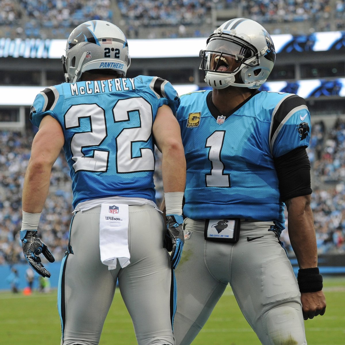 NFL's tweet photo. Who's ready to see these two together again 👀

@Panthers | #KeepPounding https://t.co/LdZs3IZpbt
