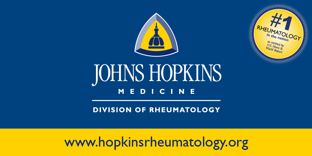 Johns Hopkins Rheumatology (@jhrheumatology) on Twitter photo Follow some of our Johns Hopkins rheumatologists on Twitter:
<a href="/BritAdlerMD/">Brit Adler</a>
@cappelliMD
<a href="/DrLisaCS/">LisaChristopherStine</a>
<a href="/JuliePaikMD/">Julie J. Paik</a>
<a href="/MymaAlbaydaMD/">Myma Albayda, MD, RhMSUS</a>
<a href="/andreafava/">Andrea Fava</a>
<a href="/philseo/">Philip Seo</a>
<a href="/MaxKonigMD/">Max Konig</a>
#ACR21 #RheumTwitter #rheumatology <a href="/HopkinsMedicine/">Johns Hopkins Medicine</a> Follow some of our Johns Hopkins rheumatologists on Twitter:
<a href="/BritAdlerMD/">Brit Adler</a>
@cappelliMD
<a href="/DrLisaCS/">LisaChristopherStine</a>
<a href="/JuliePaikMD/">Julie J. Paik</a>
<a href="/MymaAlbaydaMD/">Myma Albayda, MD, RhMSUS</a>
<a href="/andreafava/">Andrea Fava</a>
<a href="/philseo/">Philip Seo</a>
<a href="/MaxKonigMD/">Max Konig</a>
#ACR21 #RheumTwitter #rheumatology <a href="/HopkinsMedicine/">Johns Hopkins Medicine</a>
