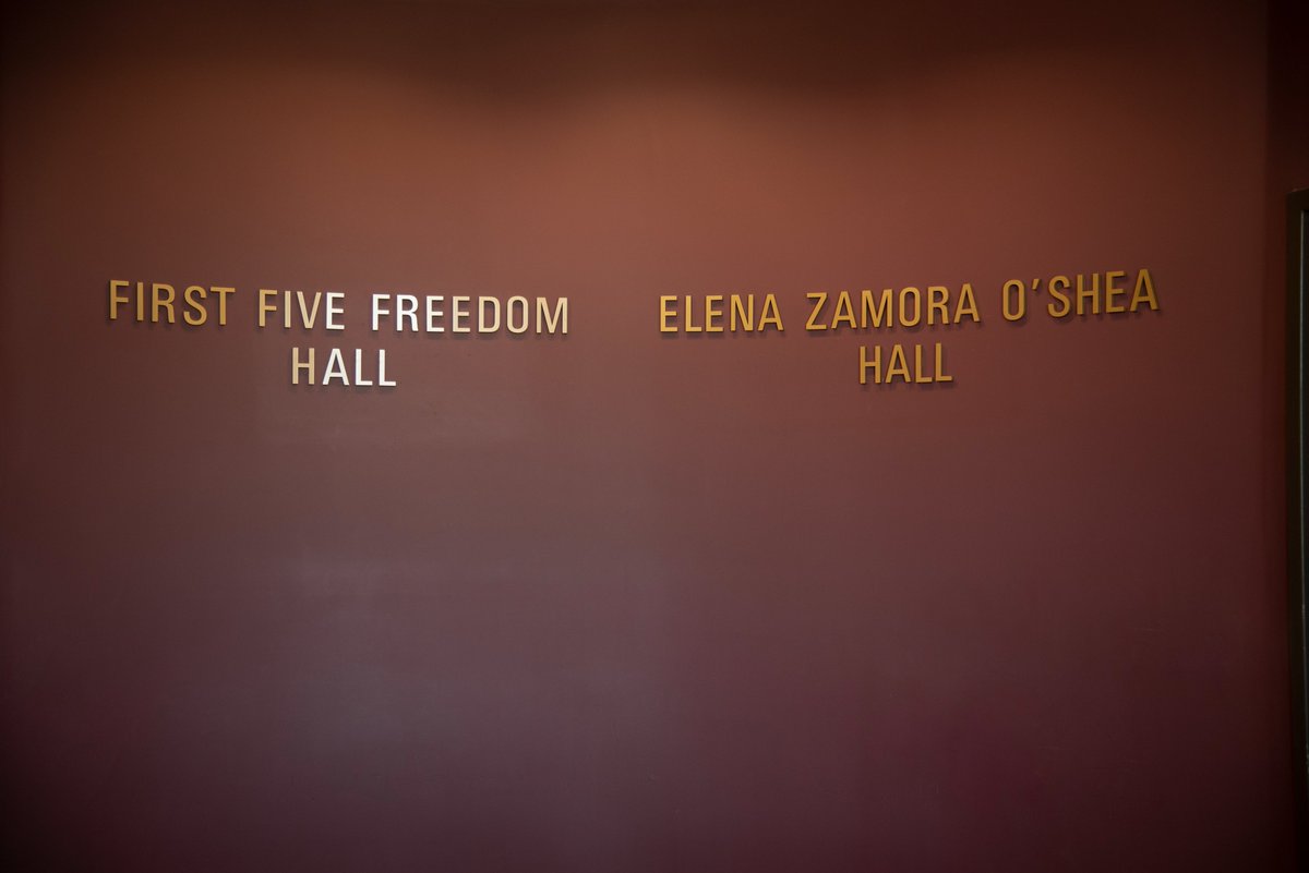 txst_news's tweet photo. Today @txst renamed two residence halls to honor the university's first students of color. 

First Five Freedom Hall honors the first five Black students at Texas State in 1963. 

Elena Zamora O'Shea Hall is named in honor of the first known Latina student in 1906. https://t.co/OgVGUuGxGE