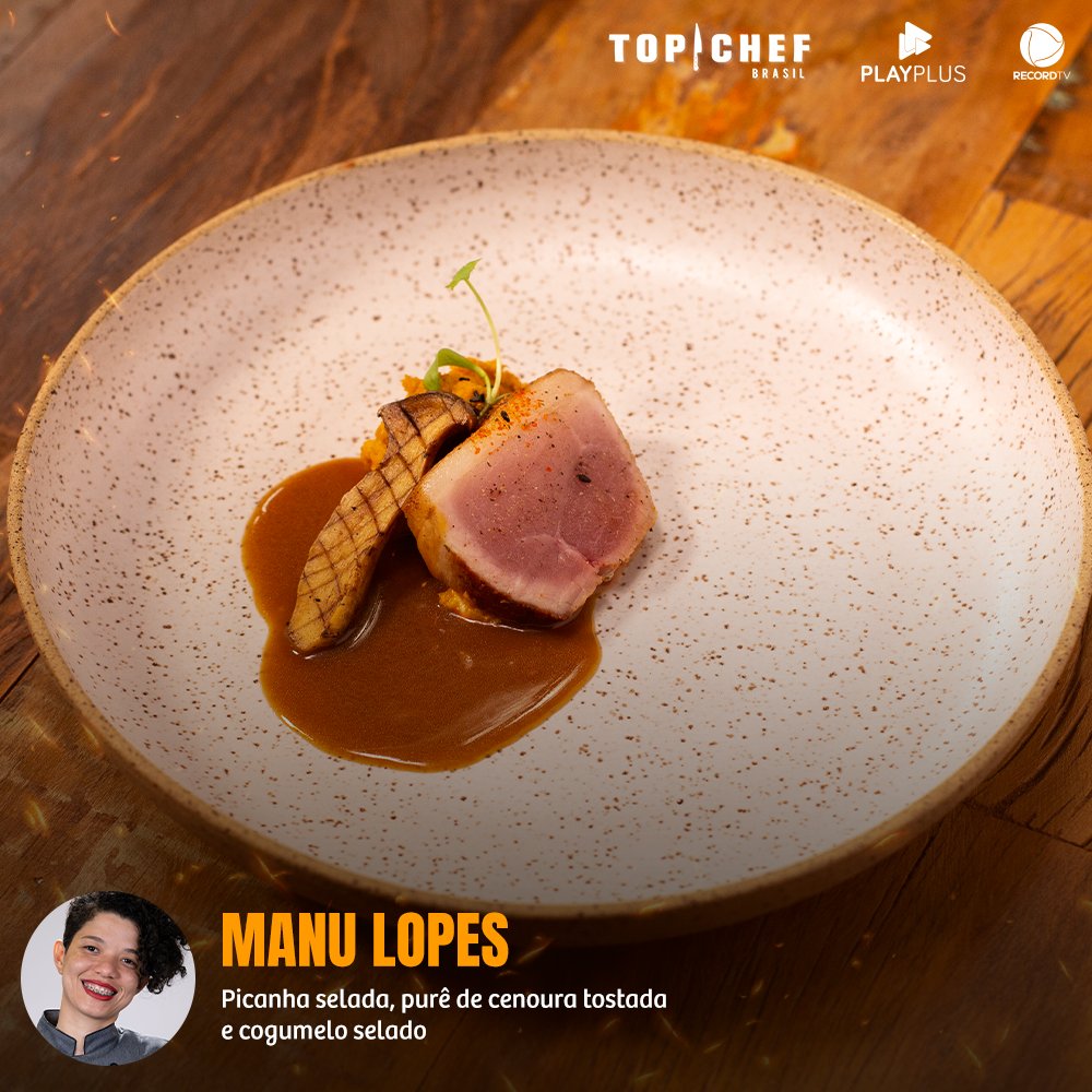TopChefBrasil's tweet photo. A #VaiManu tinha todos os ingredientes escolhidos pela Gab para compor o prato, mas essa variedade não agradou totalmente aos nossos jurados! #TopChefBrasil https://t.co/pUGIw3Nm8w