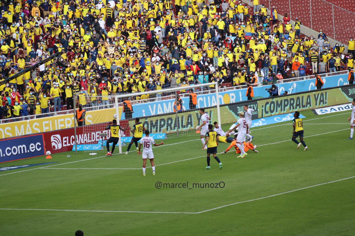 marcel_munozO's tweet photo. Gol de @pierohincapie para darle los 3 puntos a @LaTri en el #RodrigoPaz , aquí la secuencia y la celebración de sus amigos que lo fueron a apoyar.
#Ecuador 1-0 #Venezuela https://t.co/UkrdU0V896