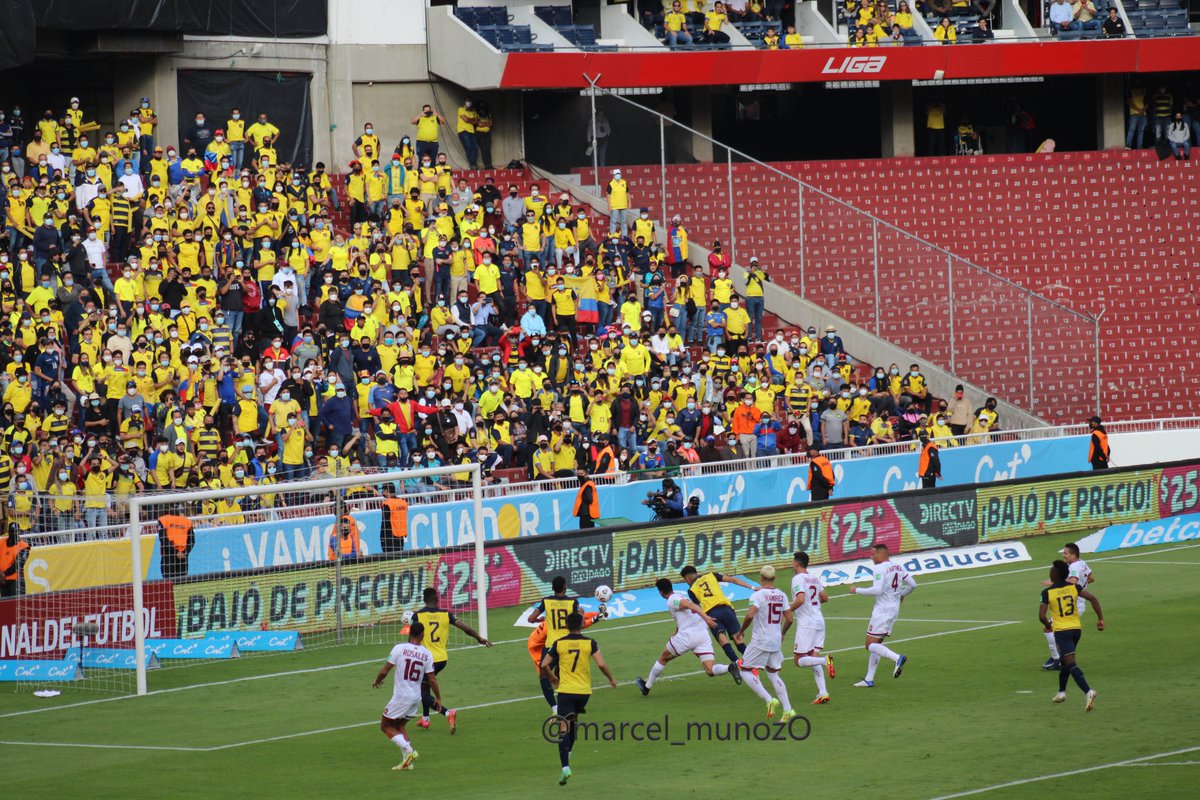 marcel_munozO's tweet photo. Gol de @pierohincapie para darle los 3 puntos a @LaTri en el #RodrigoPaz , aquí la secuencia y la celebración de sus amigos que lo fueron a apoyar.
#Ecuador 1-0 #Venezuela https://t.co/UkrdU0V896