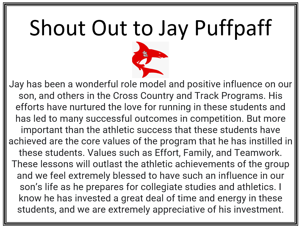 Check out some of this month's parent feedback regarding our SLHS family!