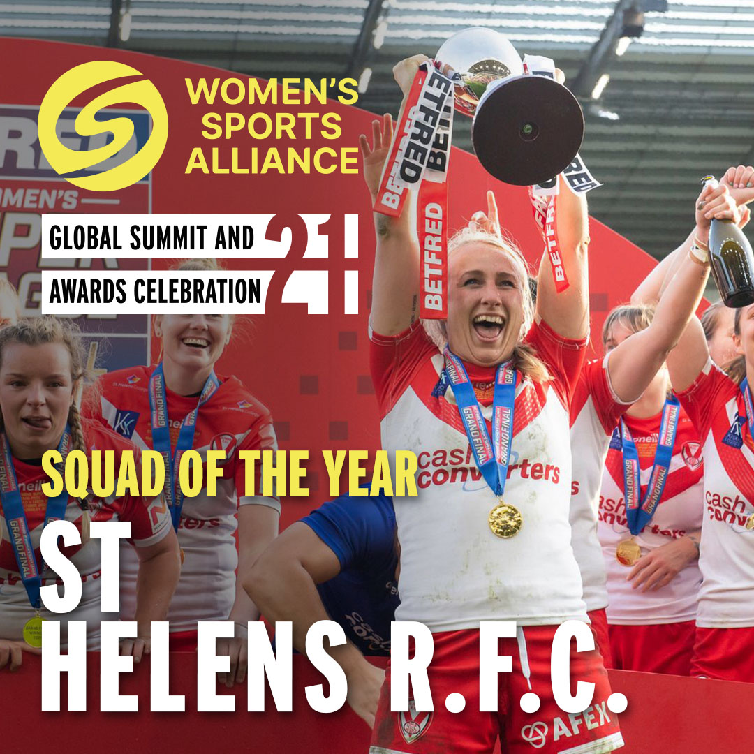 Get your votes in for Rugby League at the <a href="/WSportsAlliance/">Women’s Sports Alliance</a> Awards 2021! 🙌

Our ambassador @Jodie_cunny has been nominated for Champion of the Year and the <a href="/Saints1890/">St.Helens R.F.C.</a> women's team, Squad of the Year! 🏉

Vote 🗳 bit.ly/3kwlR1Y

#RLWC2021