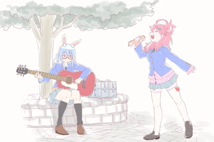 ユニットぺこみこ…… #ぺこらーと #miko_Art #PKMKJK 