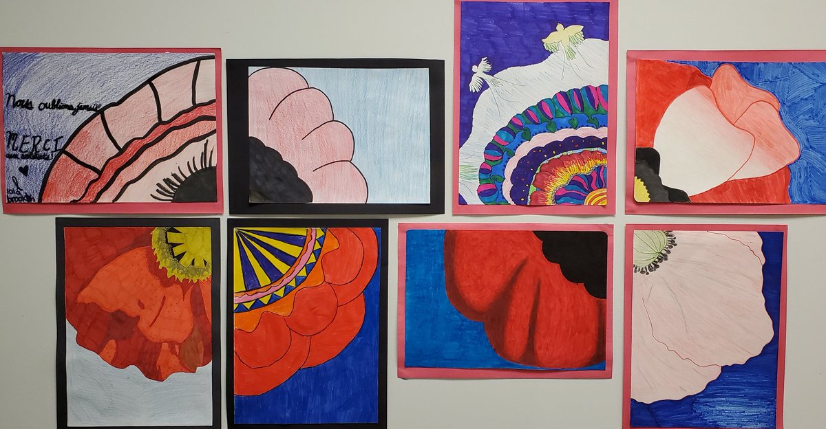 Pour le #JourDuSouvenir les élèves de AVI1O ont fait les #coquelicots collaboratifs. <a href="/Epaulards_PS/">Épaulards PS</a> <a href="/cclapalme/">Christian Lapalme</a> #LestWeForget